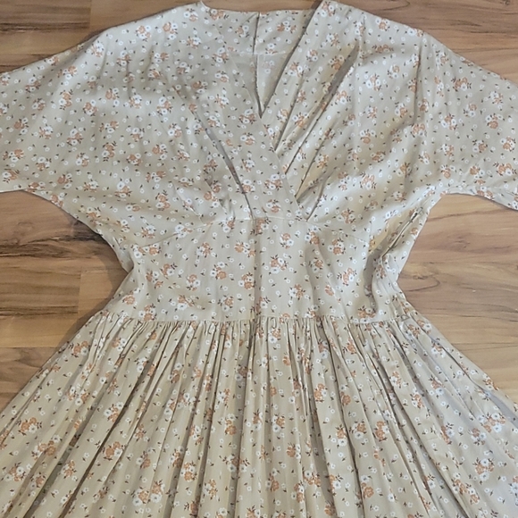 Vintage 40s 50s Floral Day Dress - Picture 4 of 13